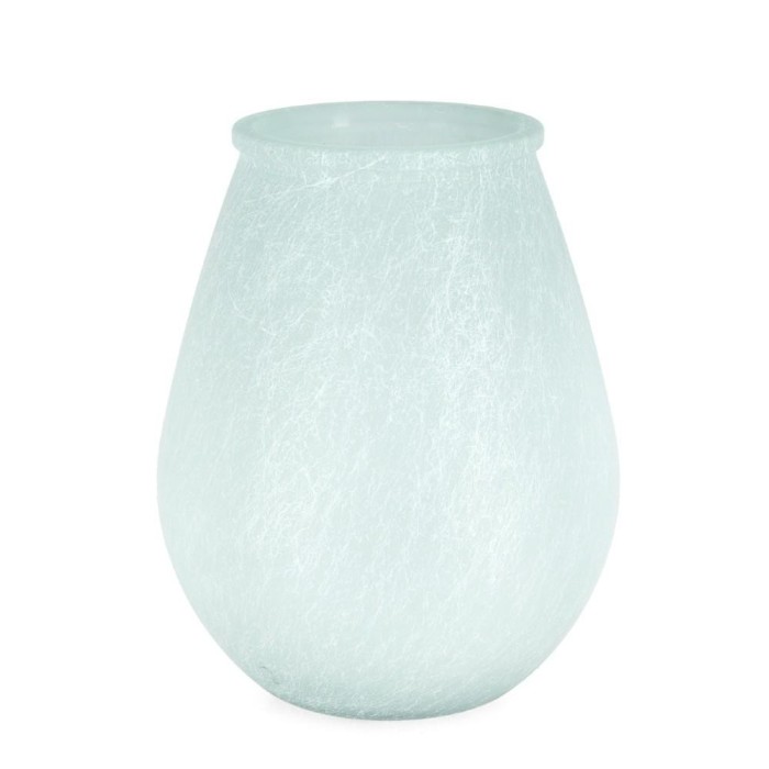 VASO ABBY BOMBATO VETRO AZZURRO SETA D.29